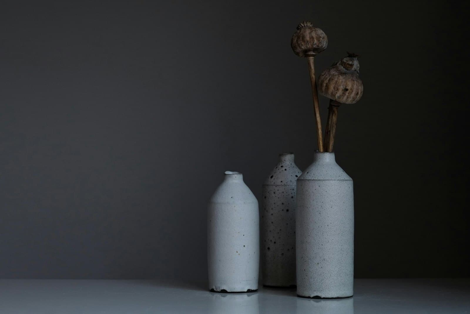 Hand-Thrown Ceramic Vase Set (3 pieces)
